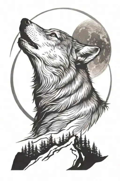 Wolf Howling At The Moon