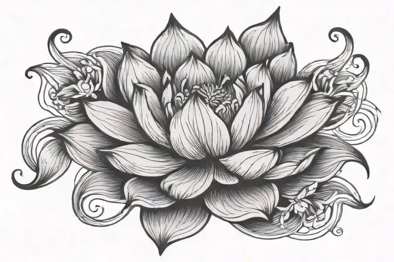 Lotus Flower Intertwined