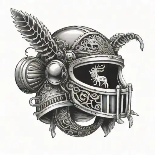 A Cricket Helmet Adorned With Ladakh's Vibrant Colors And Symbols