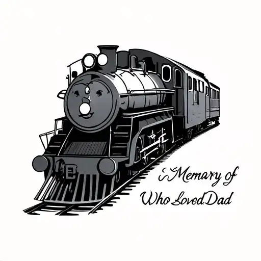 In Memory Of Dad Who Loved Trains