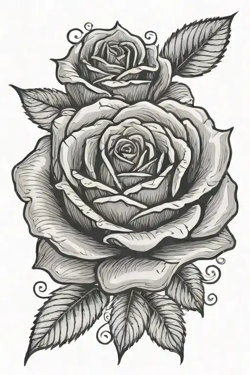 Small Rose On Hand With Name Maria