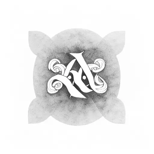 A Minimalist Tattoo Of Your Daughters' Initials In A Sleek Script Font