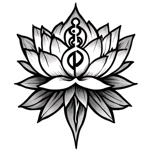 Lotus Flower And Ems Star Of Life