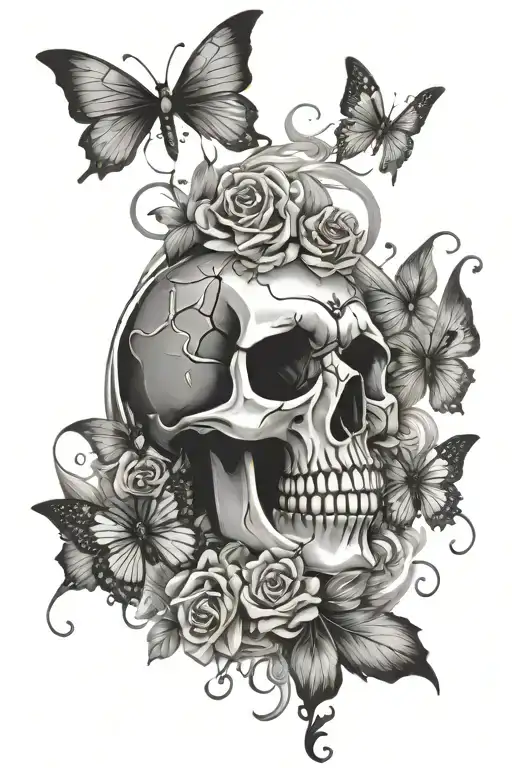 Skull Butterflies Gothic Jelwery Heart Spade Cliver Diamond