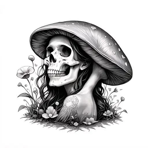 Skull And Mushroom Fairy