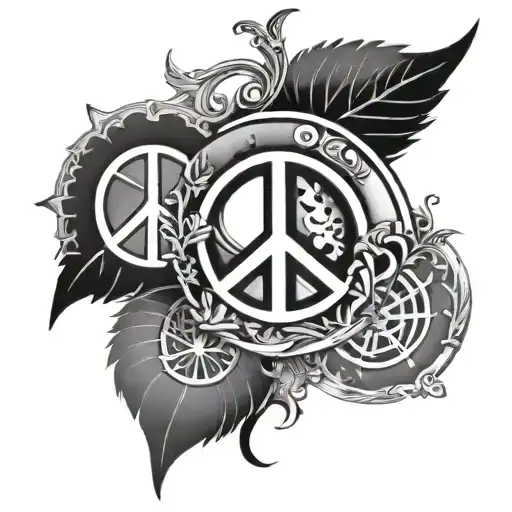 Peace Symbol Hippie The Beatles Band