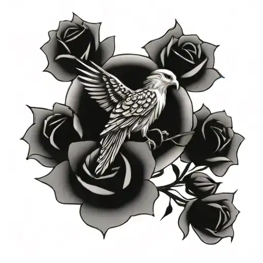 Hawk Roses Surrounding