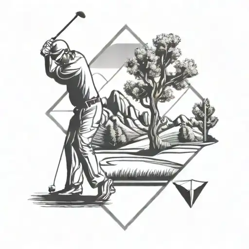 Geometric New Mexico Golf Minimilistic