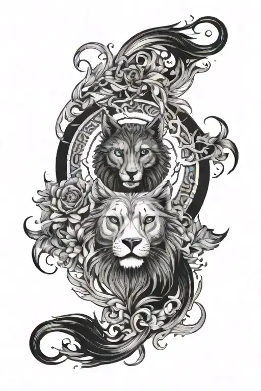 Skoll And Hati Sun And Moon