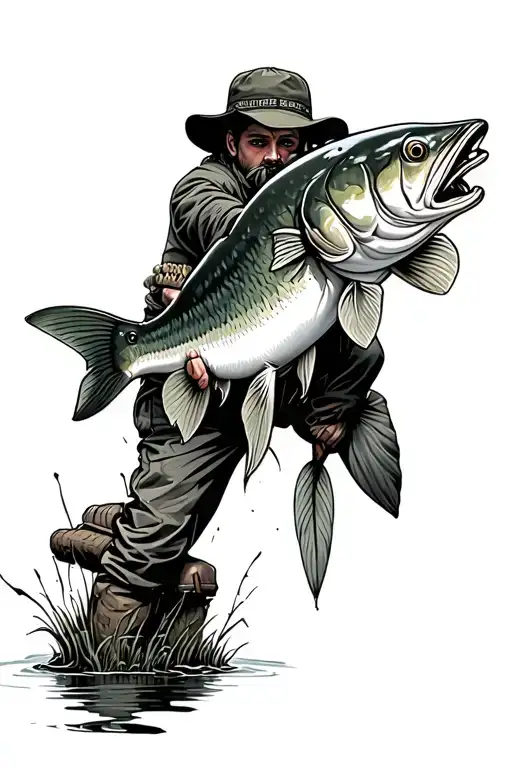 Hunting Outdoor Fishing Scene
