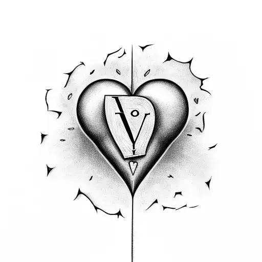 Heart With The Word Pity Dark Lettering