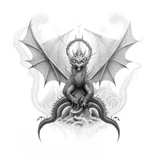 An Intricate Design A Dragon