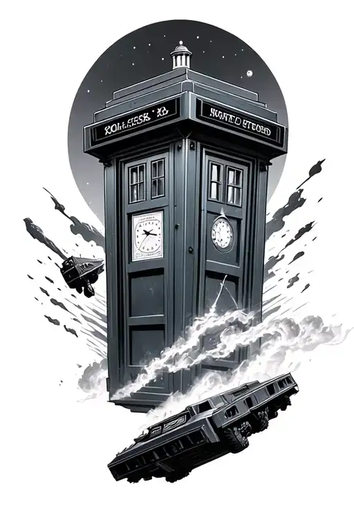 Tardis Flying Through The Time