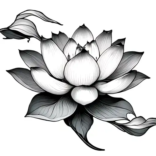 Lotus Flower Going Down Hand