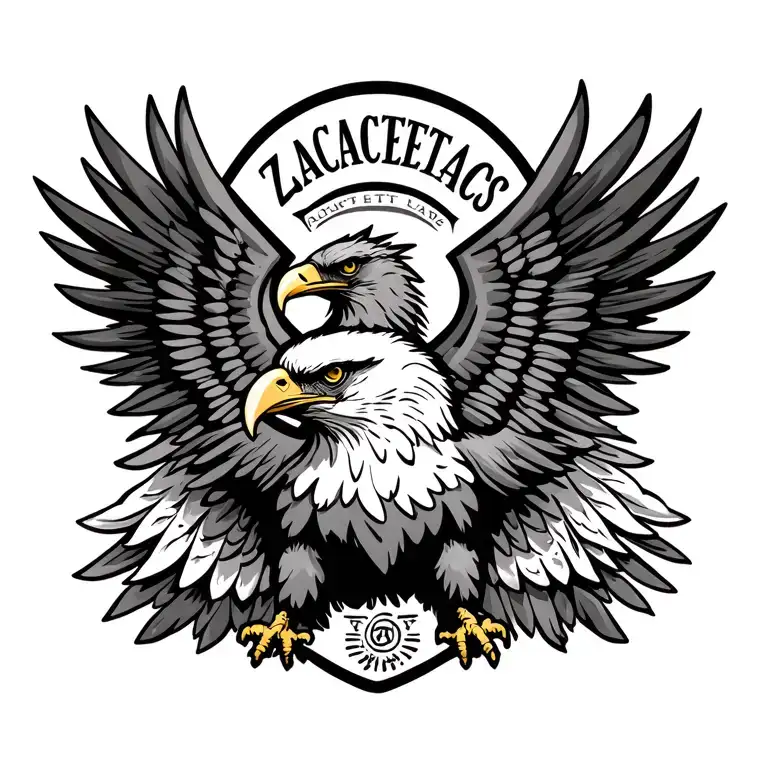Zacatecas State Outline With Eagle