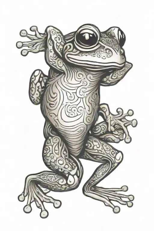 Frog Oriental Tattoo Inspired