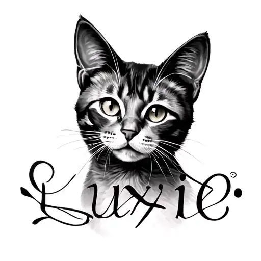 Name Luxie Into A Silhouette Of A Cat