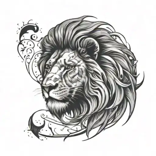 Lion With Extra Eye Surrounded