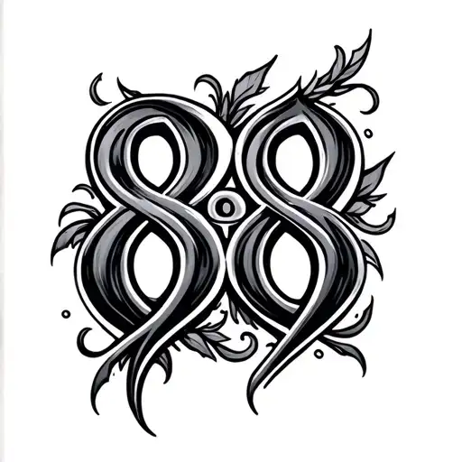 Number 88 Cool Lettering