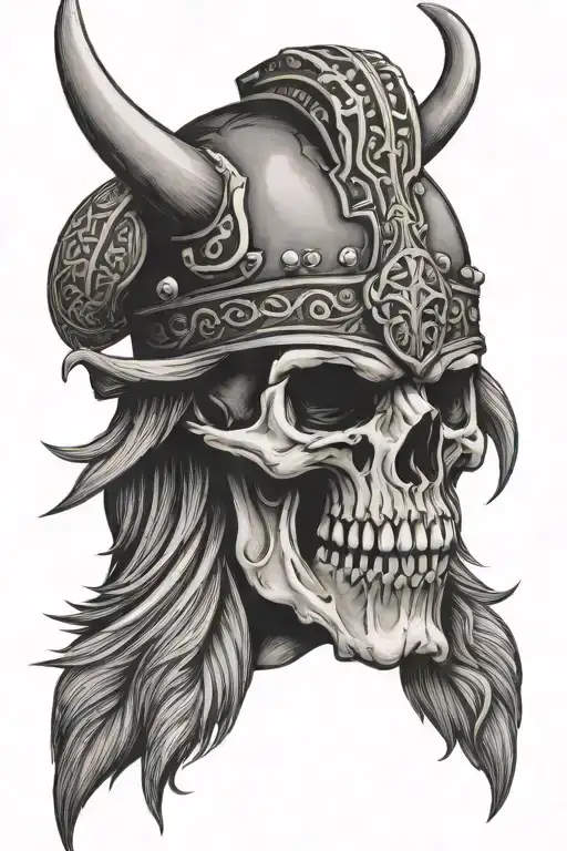 Viking Skull With Bear Head