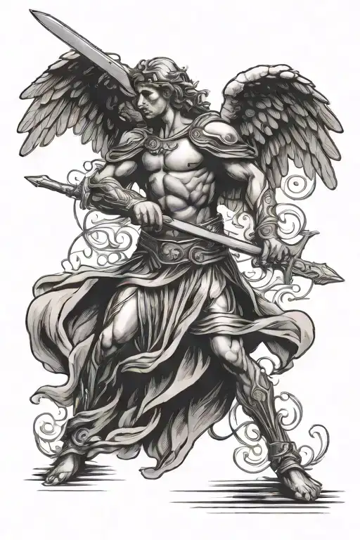 Rome Angel Holding A Sword