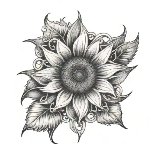 Sunflower And A Celtic Knot