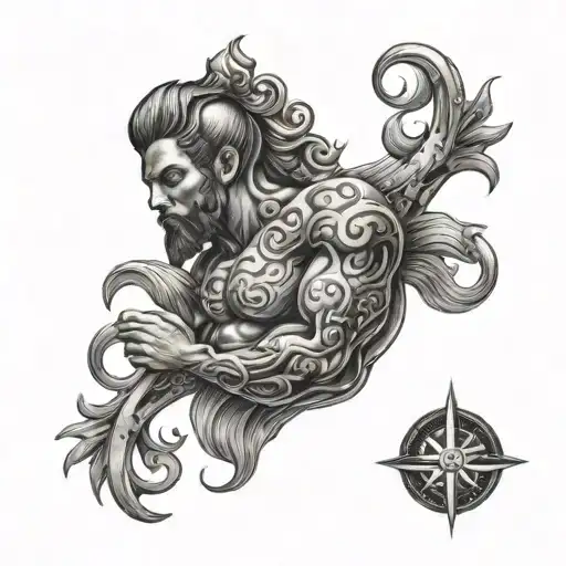 Aquarius Tattoo For Men