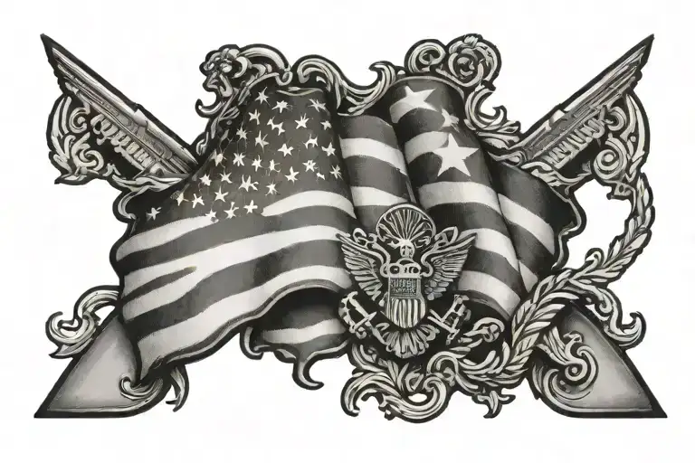 Military American Flag Shoulder Patch