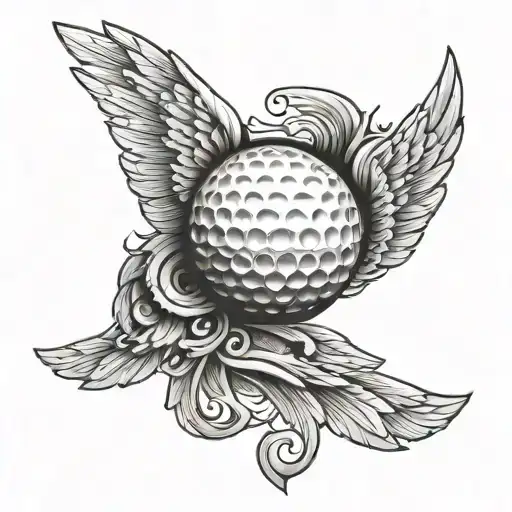 Golf Ball With Wings