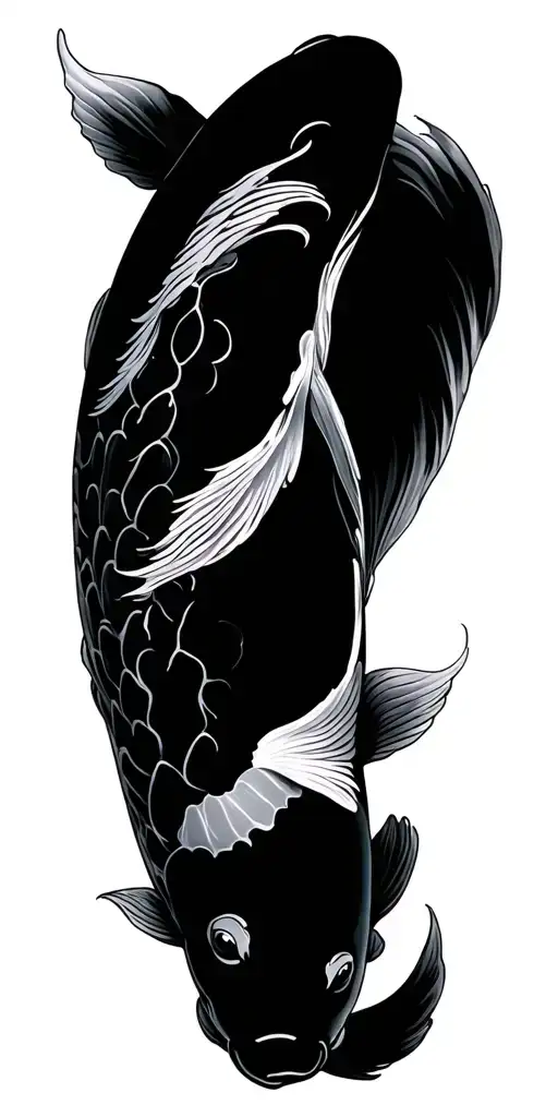 Koi Fish Overall Asian Style