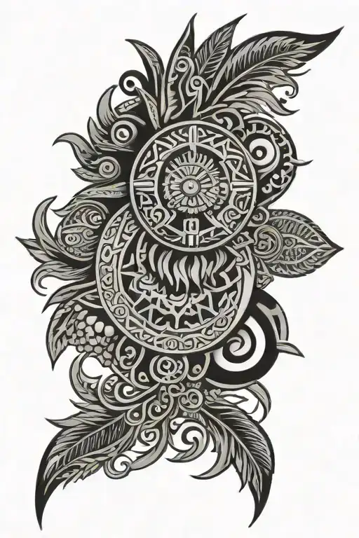 Filipino Tribal Design Incorporating Filipino Sun