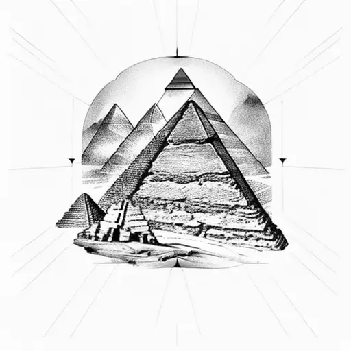 Giza Pyramid During Sunset