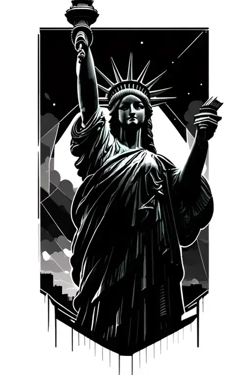 Geometry Style Statue Of Liberty