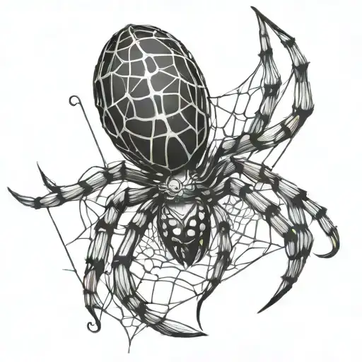 Spider Weaving A Web