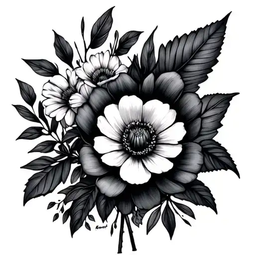 Floral Birth Flower Bouquet For Feb May July And December Birth