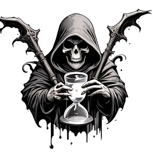 Reaper With Hour Glass