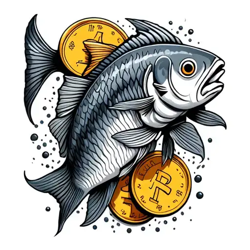 Jesus Fish And Coins