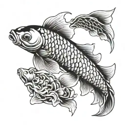 Koi Fish Swimming