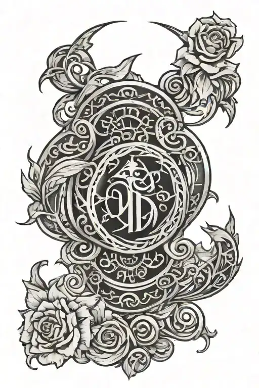 Whisky Line Gemini Zodiac Symbol Intertwined