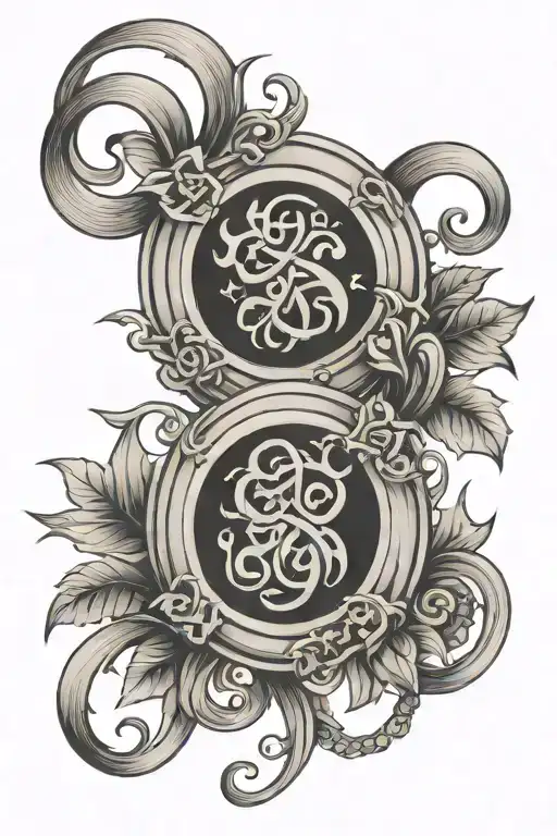 Whisky Line Gemini Zodiac Symbol Intertwined