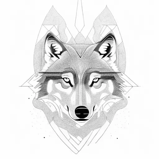 A Wolf Silhouette Formed By Elegant Calligraphy Of The Word 'Reflection'