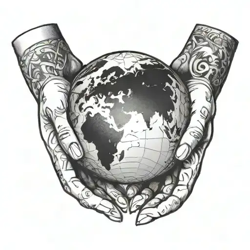 Two Baby Hands Holding Earth Above