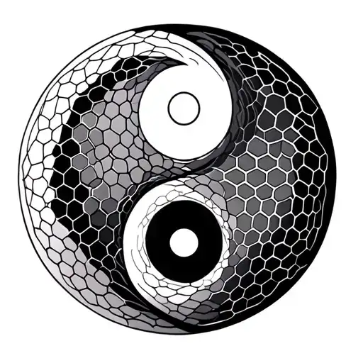 Yin Yang Honeycomb Background Leading