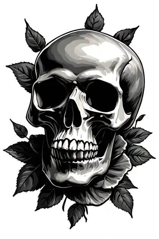 Skull And Rose