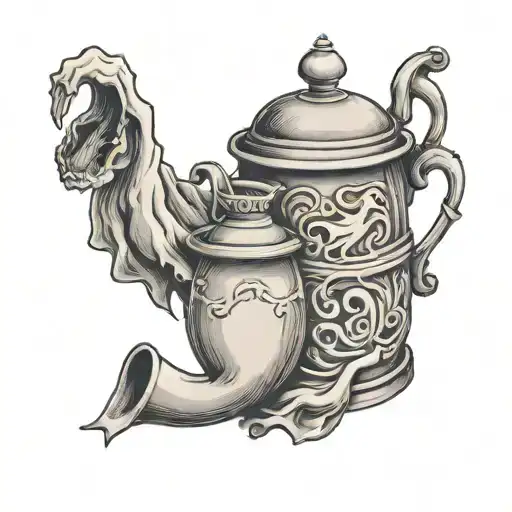 Ghost Carrying Coffee Pot