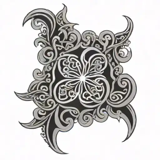 Celtic Dark Ornamental Neck Tattoo Design