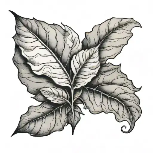 Tobacco Leaf And Cloud And Brazil