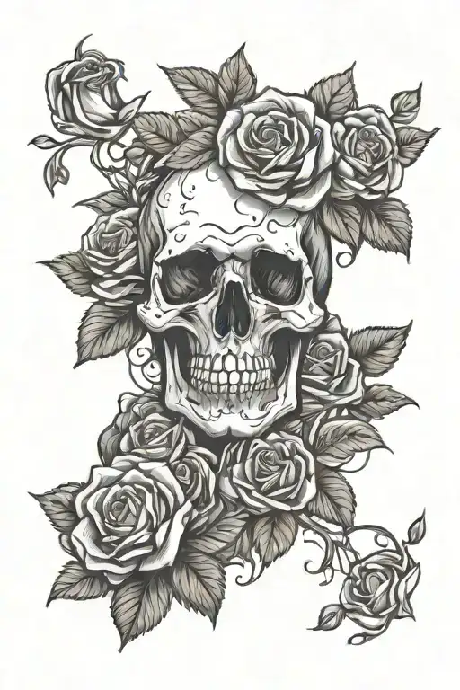 Skull And Roses