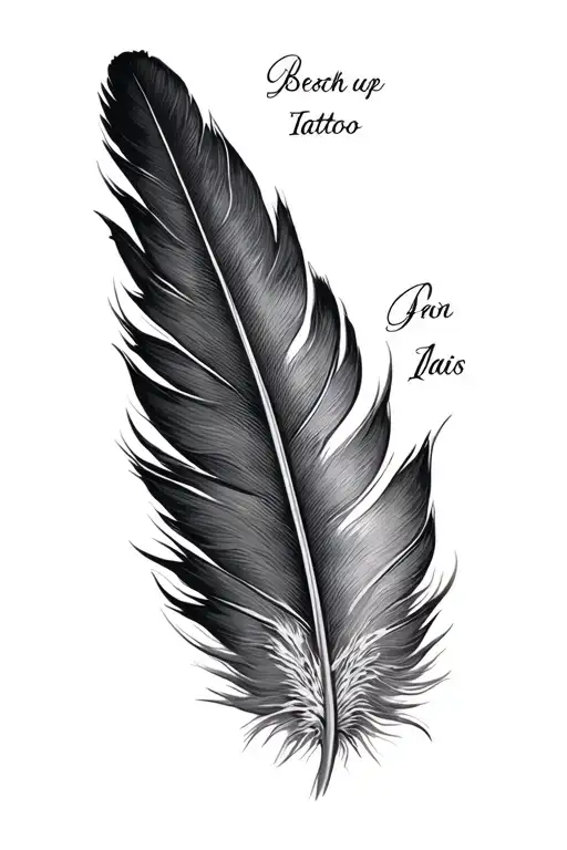 Feather With Birthdate Incorporated