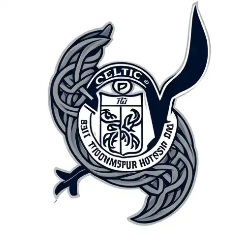 Celtic Fc And Tottenham Hotspur Logo Intertwined